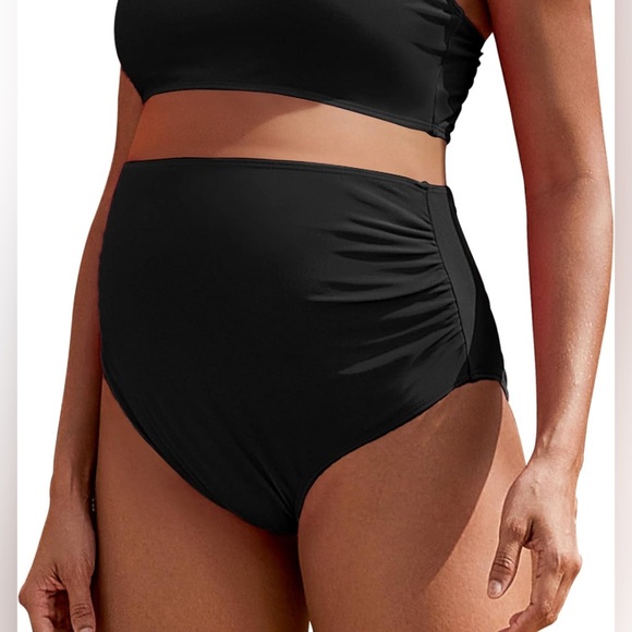 Maternity Swimsuits Bottoms High Waisted Bikini Bottom Swimwear Briefs - Picture 1 of 4